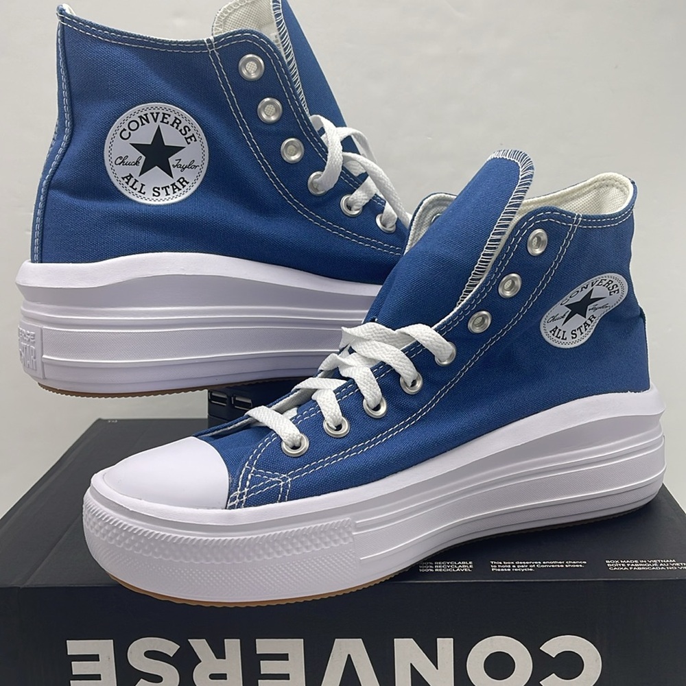 Converse WMNS High-Top Platform Sneakers A09395C
CTAS MOVE HI
ARMOR BLUE/WHITE - Picture 9 of 16